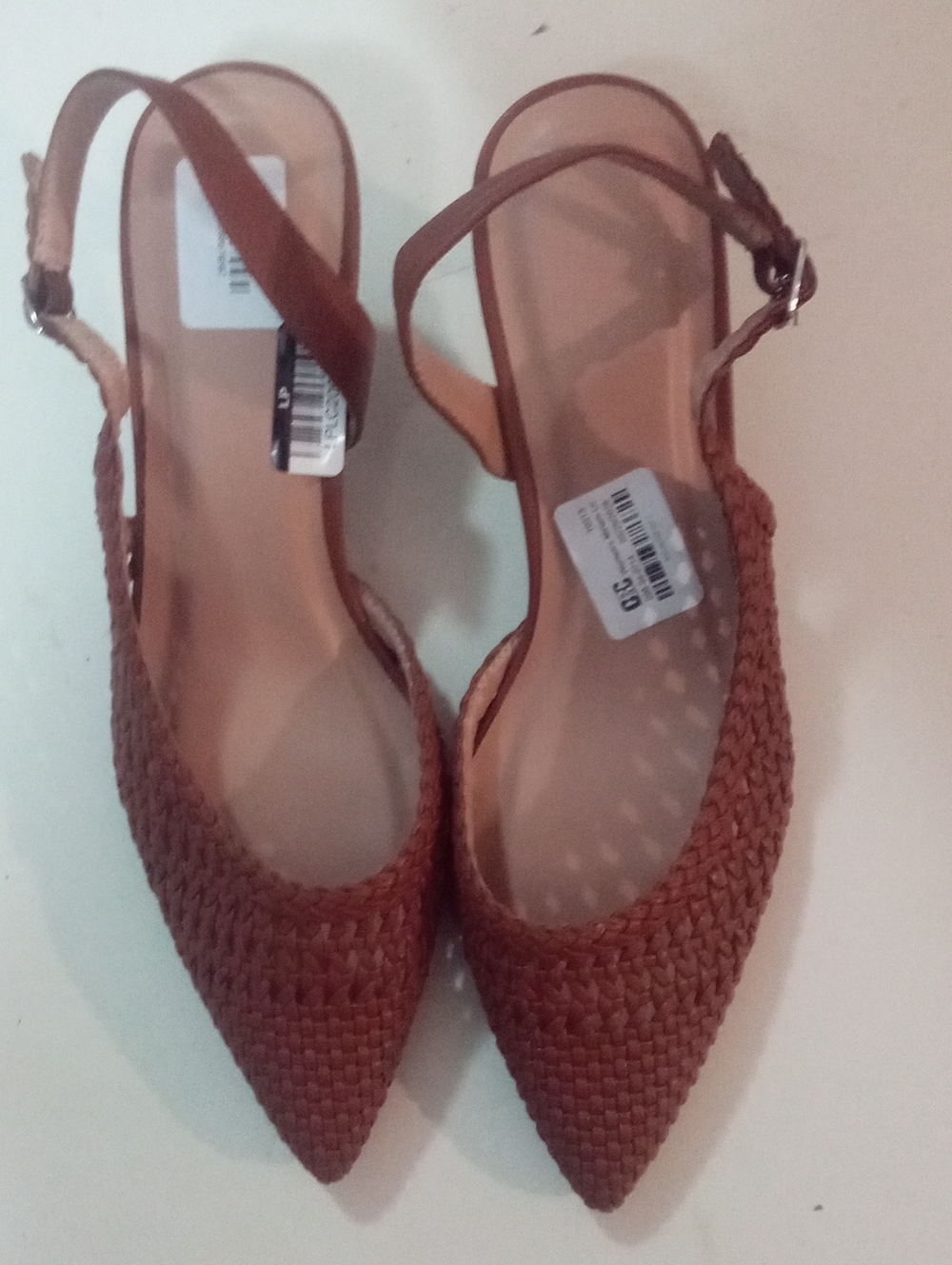 Universal Thread Woven Pointed-Toe Slingback Sz 11 Miriam Brown NWT $45